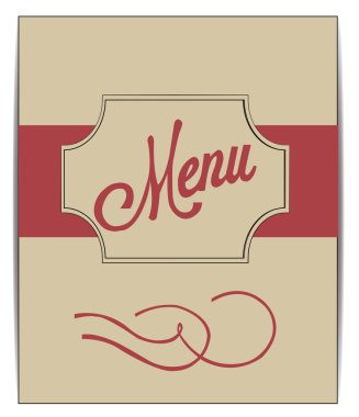 Menü illüstrasyon renk arka plan üzerinde