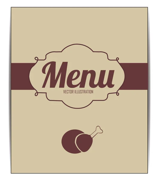 Illustration de menu sur fond couleur — Image vectorielle