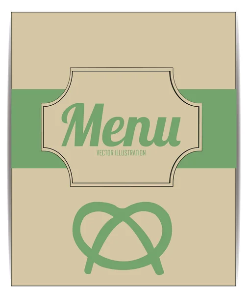 Menu illustration over color background — Stock Vector