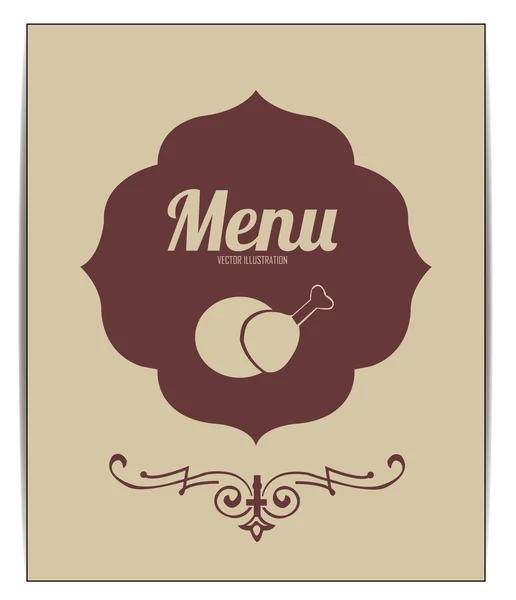 Illustration de menu sur fond couleur — Image vectorielle