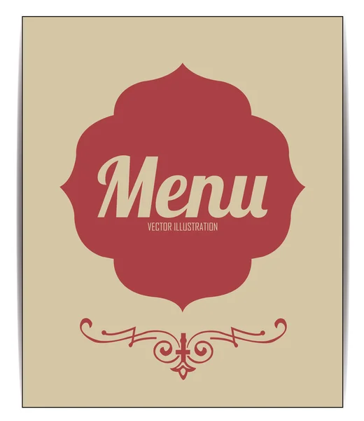 Illustration de menu sur fond couleur — Image vectorielle