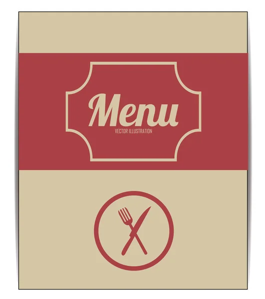 Illustration de menu sur fond couleur — Image vectorielle