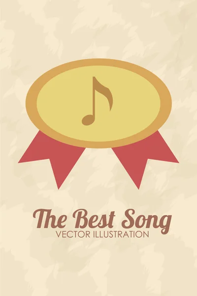 Utmärkelserna bästa låten illustrationen över färgbakgrund — Stock vektor