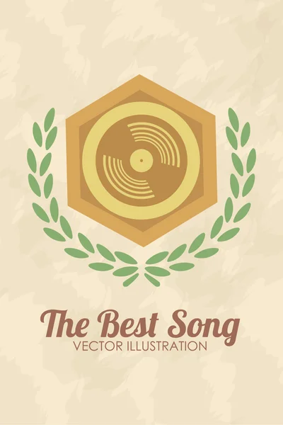 Utmärkelserna bästa låten illustrationen över färgbakgrund — Stock vektor
