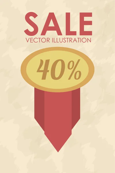 Vente timbre illustration sur fond de couleur — Image vectorielle