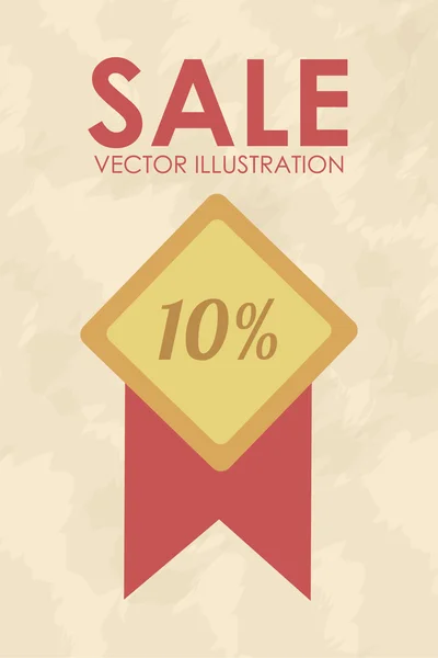 Venta sello ilustración sobre fondo de color — Vector de stock