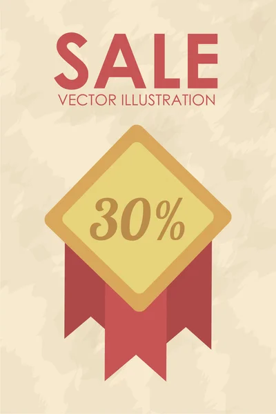 Venta sello ilustración sobre fondo de color — Vector de stock