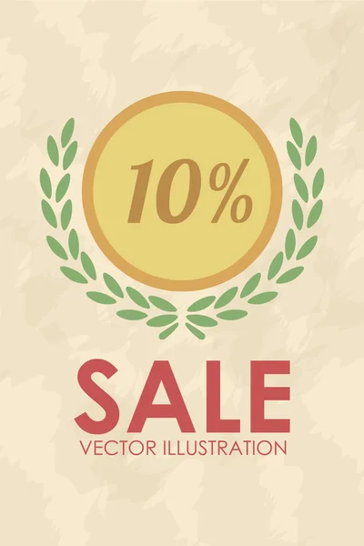 Venta sello ilustración sobre fondo de color — Vector de stock