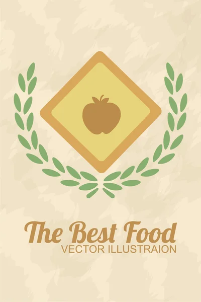 Beste voedsel award stempel op gele kleur achtergrond — Stockvector