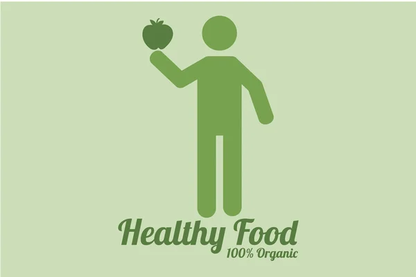 健康食品绿色颜色的背景图 — 图库矢量图片
