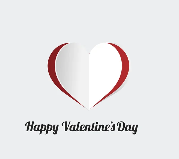 Happy valentine illustratie, hart over een achtergrond met kleur — Stockvector