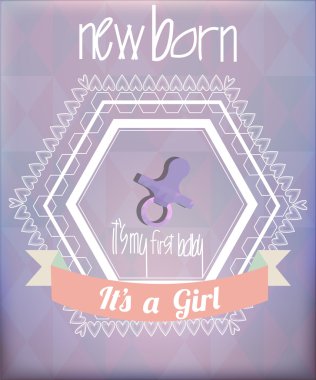 nesneler için bebekler illüstrasyon, mor emzik üzerinde doku ba