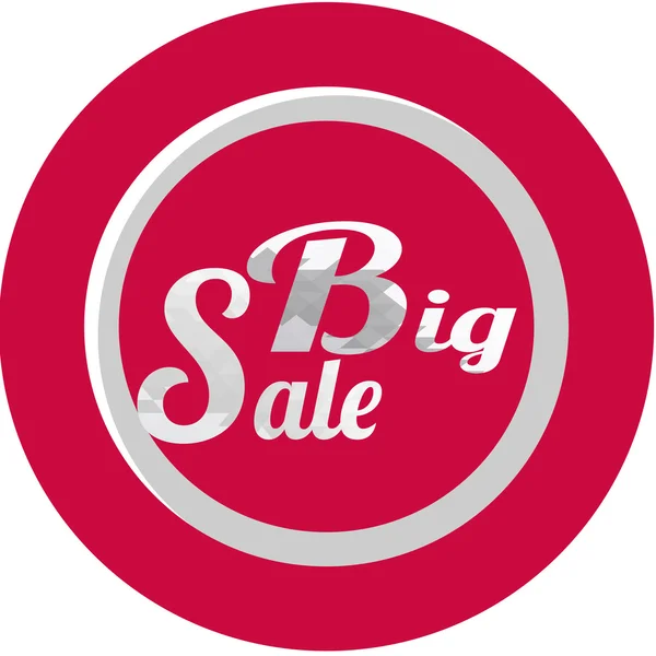 Big sale over circle red color background — Stock Vector