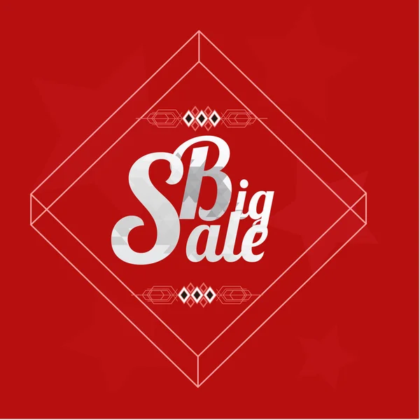 Big sale over color background — Stock Vector