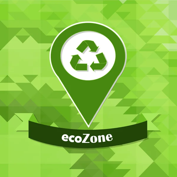 Eco green illustration, app-symbol über farbigem hintergrund — Stockvektor