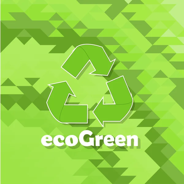 Eco green illustration over color background — Stock Vector