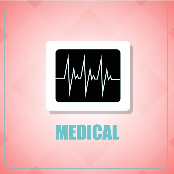 Medische illustratie, tekst voor de attentieregel over roze kleur achtergrond — Stockvector