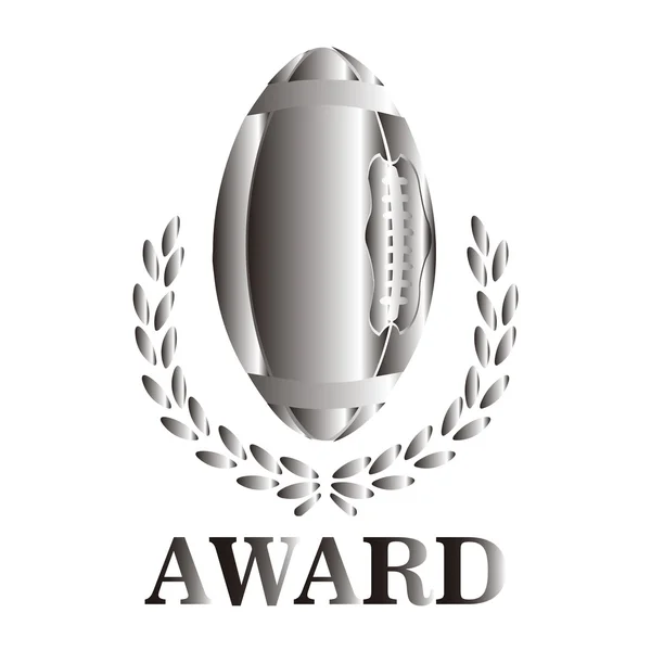 Silver Award al football americano su sfondo degradante — Vettoriale Stock