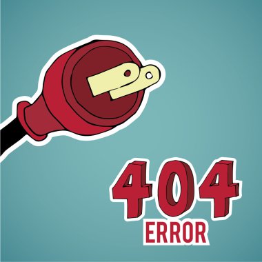 Hata 404, mavi renk arka plan üzerinde kırmızı PIN