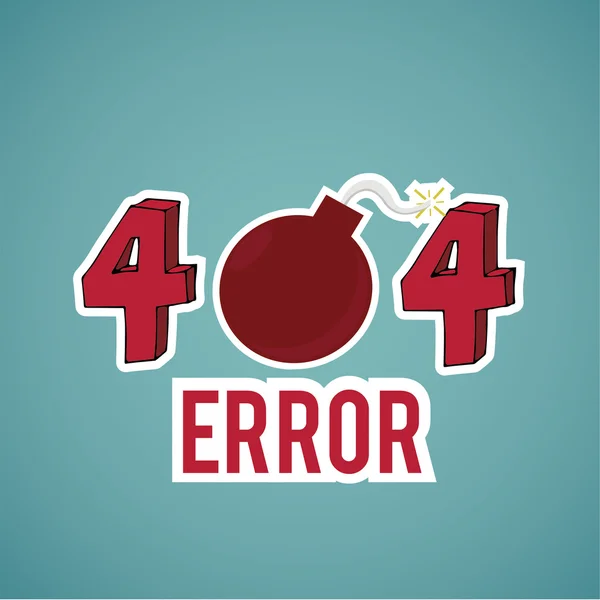 Σφάλμα 404, εκρηκτική κείμενο σε φόντο μπλε χρώμα — Διανυσματικό Αρχείο