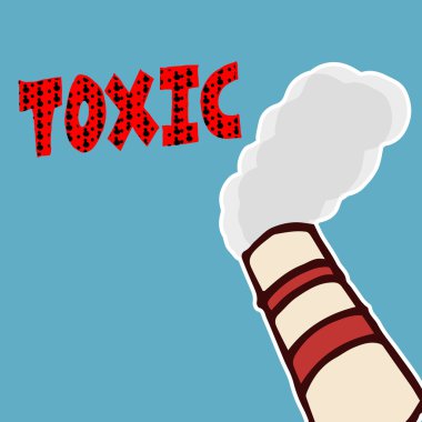 Mavi endüstriyel baca