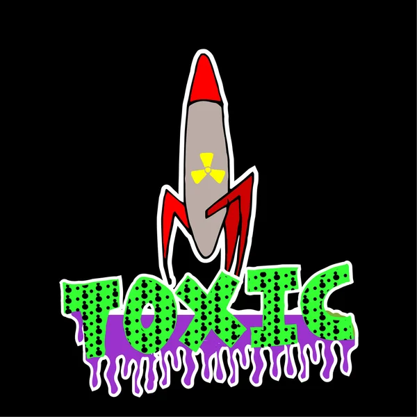 Toxic explosive warhead — Stock Vector