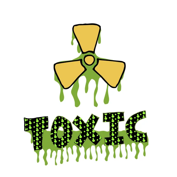 Toxické, symbol radiace — Stockový vektor