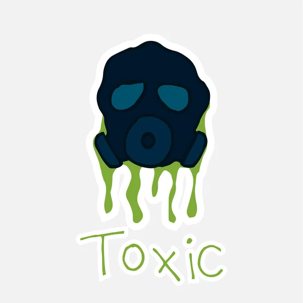 Toxické, plynová maska — Stockový vektor