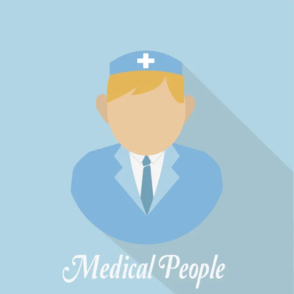Ludzie medyczny, kaukaski mężczyzna — Wektor stockowy