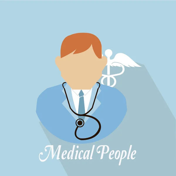 Medyczne ludzi z stetoskop — Wektor stockowy