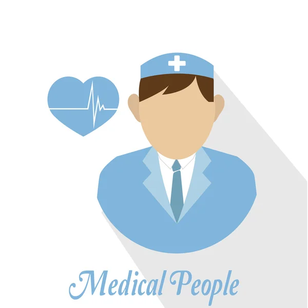 Gente médica, hogar — Archivo Imágenes Vectoriales