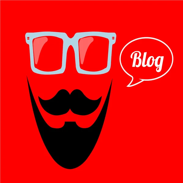 Hipster zeepbel talk blog — Stockvector