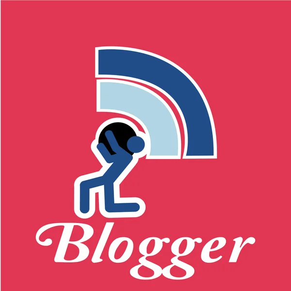 Blogger, houden van menselijke — Stockvector