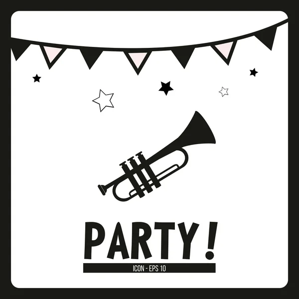 Party illustration over white color background — Stock Vector