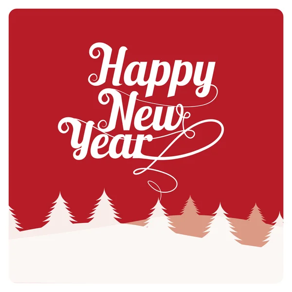 Happy New year illustration over color background - Stok Vektor