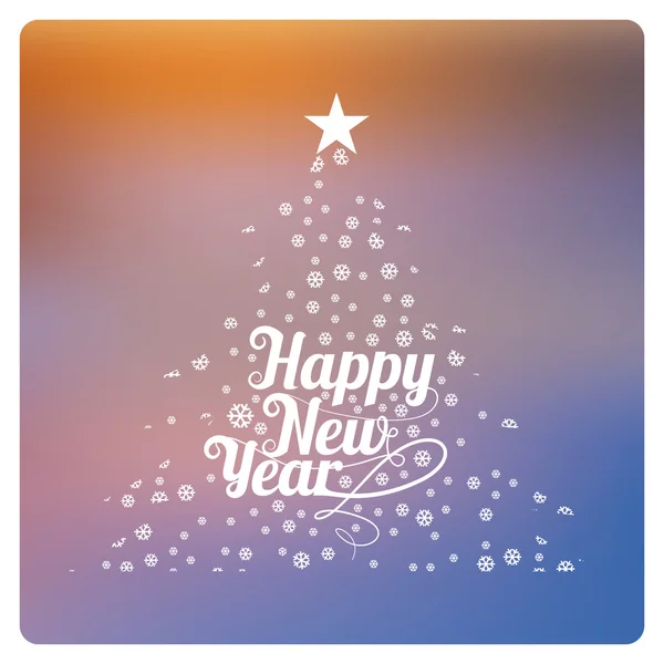 Happy New year illustration over color background - Stok Vektor