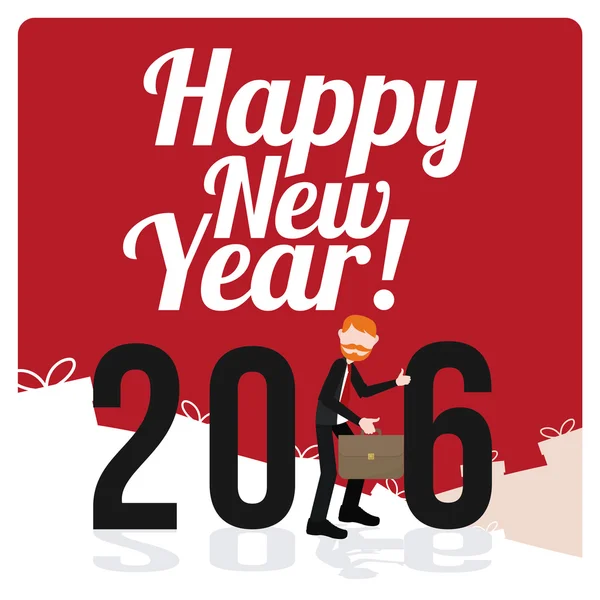 Happy New year illustration over color background - Stok Vektor