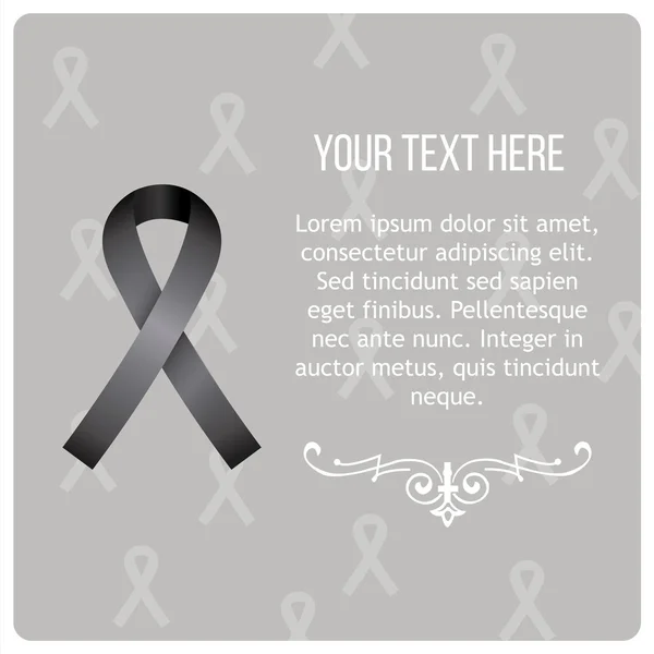 Condolences illustration over gray color background — Stock Vector