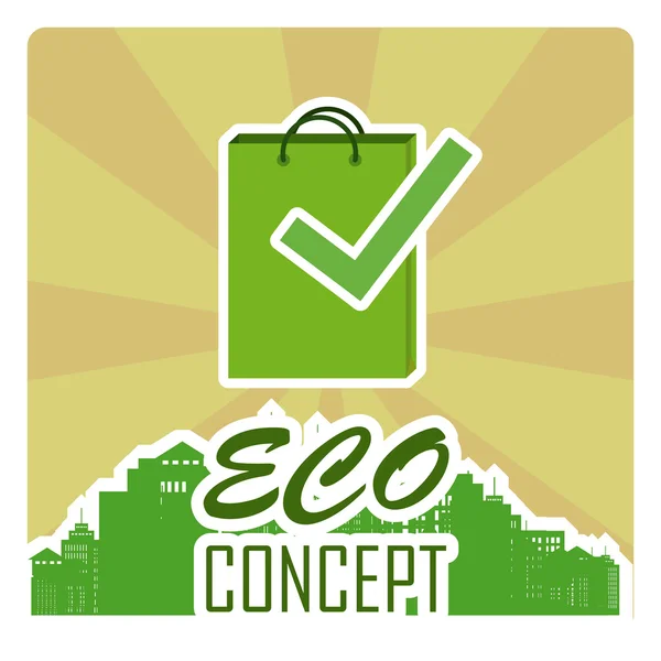 Iconos de concepto ecológico, diseño de vectores . — Vector de stock