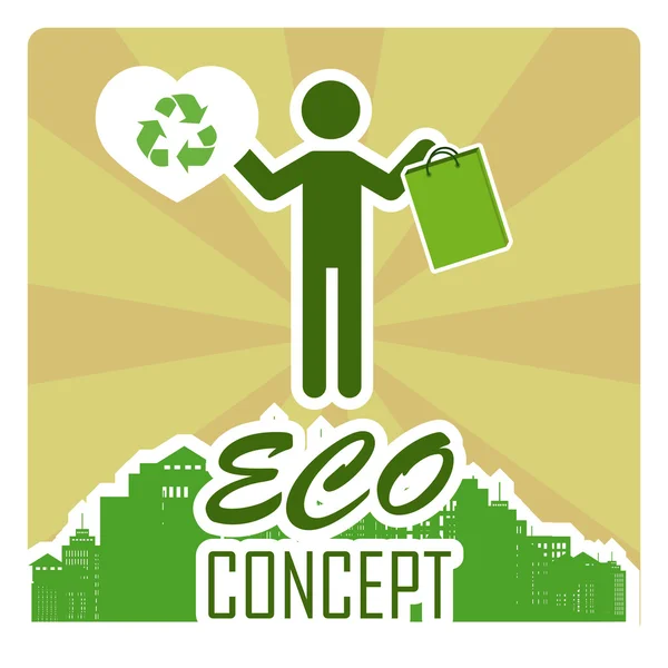 Eco concept icons, vektordesign. — Stockvektor