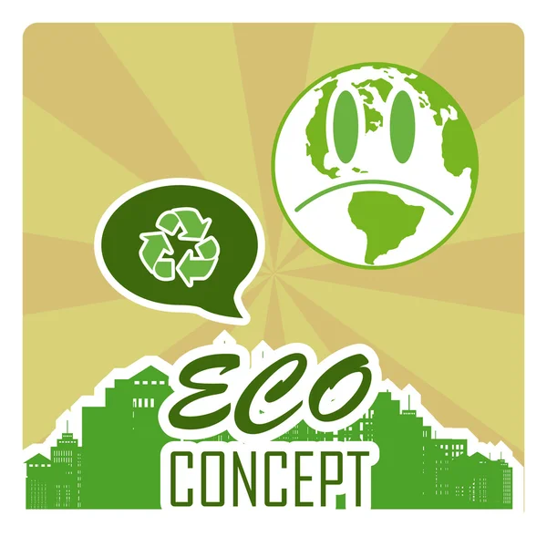 Eco koncept ikoner, vektor design. — Stock vektor