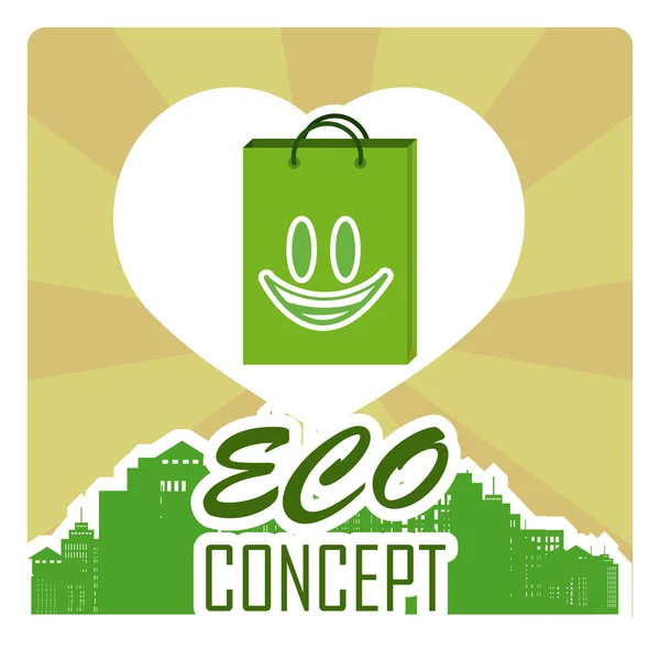 Iconos de concepto ecológico, diseño de vectores . — Vector de stock