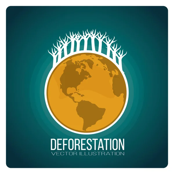 Odlesnění krajiny design — Stockový vektor