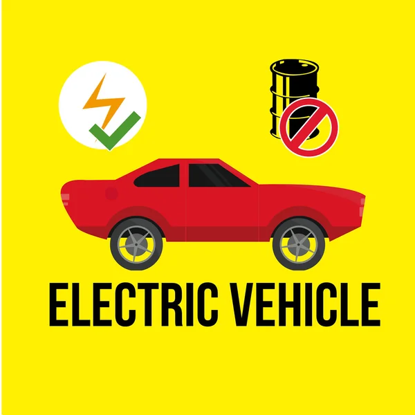 Elektrische voertuig pictogrammen op kleur achtergrond — Stockvector