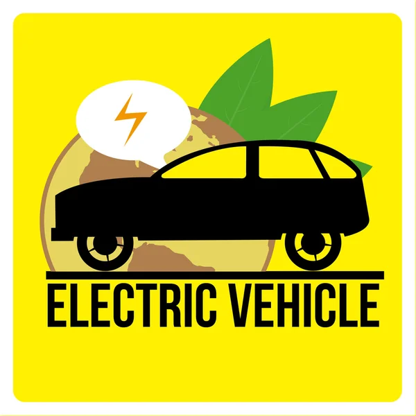 Elektrische voertuig pictogrammen op kleur achtergrond — Stockvector