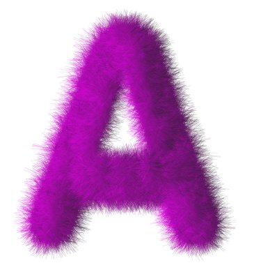 Mor beyaz arka plan üzerinde izole bir mektup sevişmek