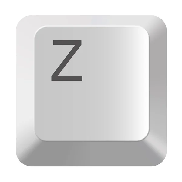 Z white computer keys alphabet on white background — Stock Photo, Image