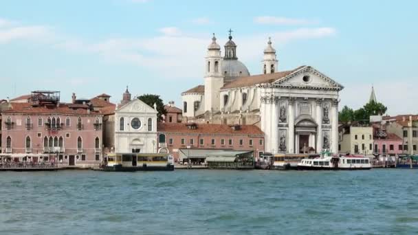 Venice Června 2018 Svatá Marie Růžence Gesuati Trajektu Benátkách Itálie — Stock video