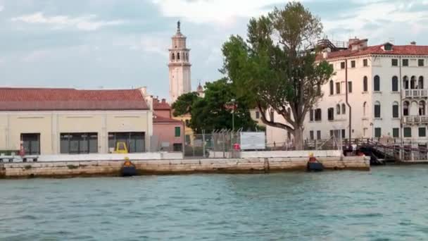 Веница Июля 2018 Года Венецианский Порт Конце Фондамента Делле Заттере — стоковое видео