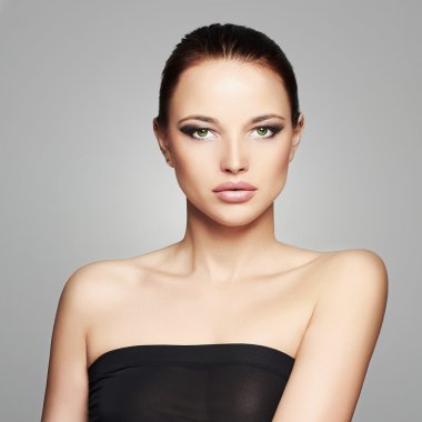 young beautiful woman.Sexy girl.beauty make-up clipart